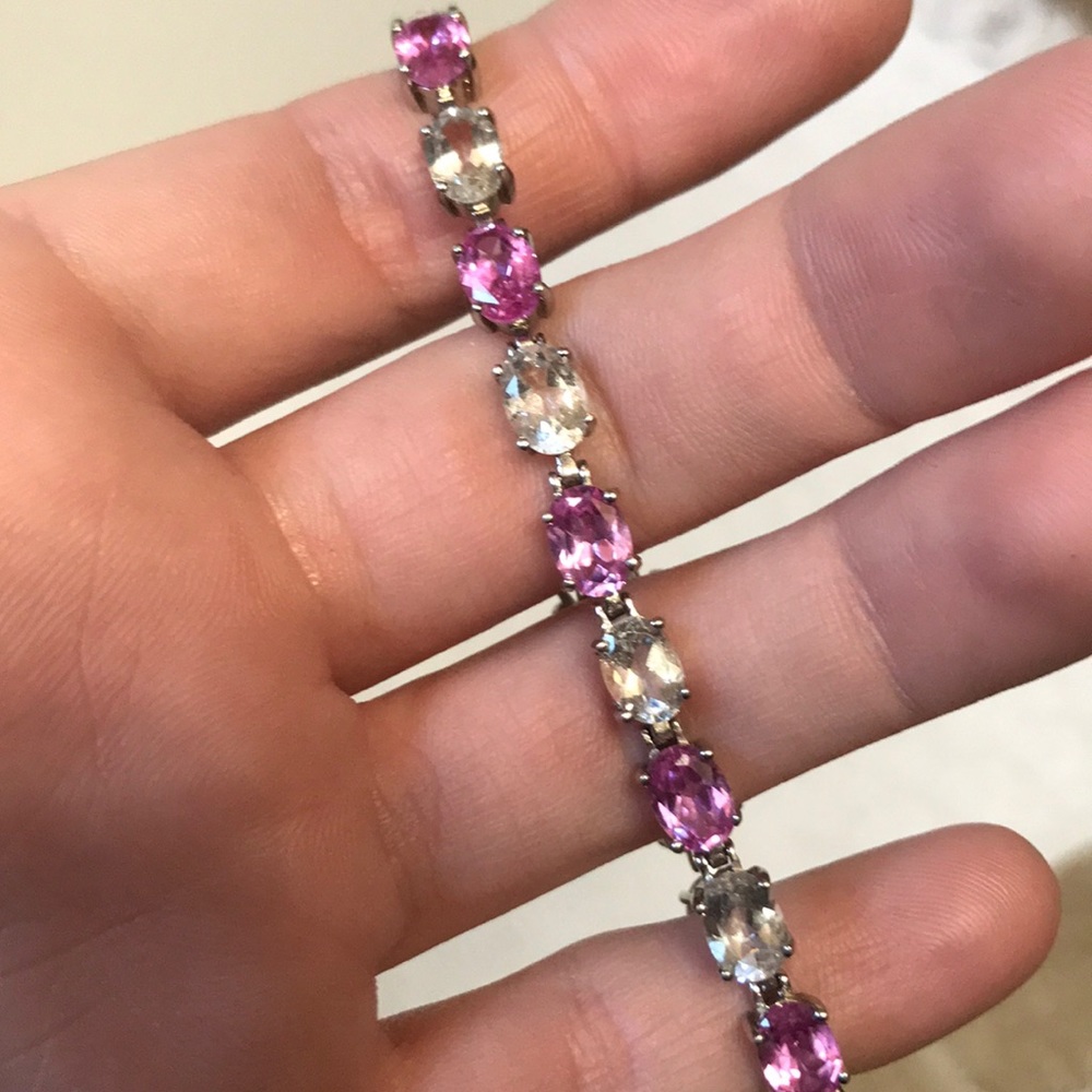 Sapphire tennis bracelet